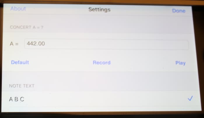 Adjust the settings on Pano Tuner for your hammered dulcimer